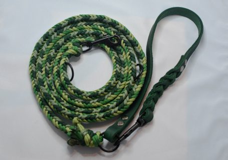 Paracord x Leder Leine (eckig)